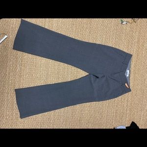 Banana Republic; gray slacks